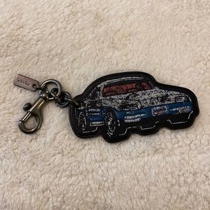 Coach race car purse charm